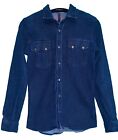 ** CHEMISE WESTERN HOMME NUDIE JEANS ** DENIM BLEU 99 % COTON ORG TAILLE S