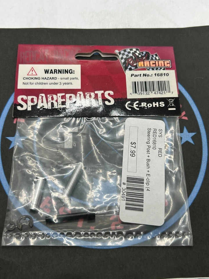 RedCat Racing 16810. Steering Post + Bush + E-clip - Image 1 of 1