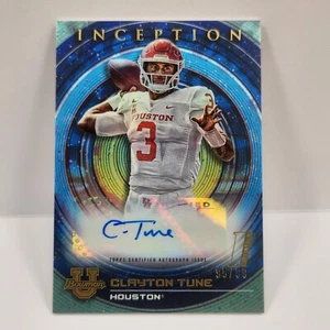 Clayton Tune 2022-23 Bowman University Inception Blue Foil V1 BIA-CT /99 Auto - Picture 1 of 2
