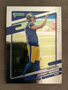 2021 Donruss Silver Press Proof Non Auto Johnny Hekker /100 RAMS A3 - Picture 1 of 2