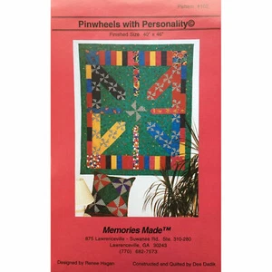 Pinwheel Quilt PATTERN Pinwheels with Personality by Renee Hagan Memories Made - Picture 1 of 12