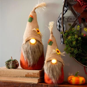 LED Plush Gnomes, Set of 2 - Picture 1 of 7
