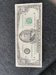 1985 $50 Fifty Dollar Old Currency Vintage Federal Note Serial # 50450186 - Picture 1 of 3