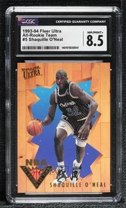 1993-94 Fleer Ultra NBA All-Rookie 1st Team Shaquille O'Neal #5 CGC 8.5 HOF - Picture 1 of 3