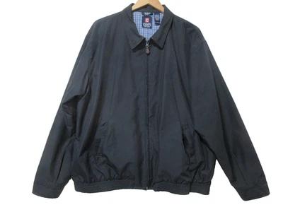 Sz XL Chaps by Ralph Lauren Full Zip Navy Blue Jacket Men’s Plaid Lined Bomber - Image 1 of 4