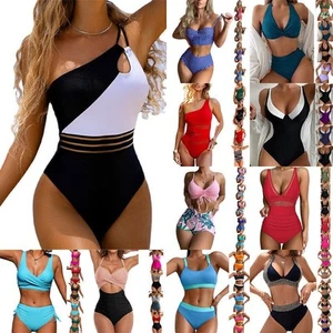 Bikini Set/One-Piece Monokini Women High Waisted Swimwear Swimsuit Summer - Picture 1 of 45