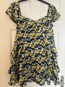 Quiz Floral Summer Mini Dress Size 18 - Picture 1 of 5