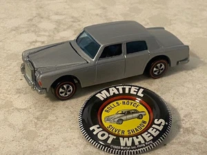 VINTAGE HOT WHEELS REDLINE 1969 ROLLS ROYCE GREY HK 1-OWNER BADGE VERY NICE!!! - Picture 1 of 14
