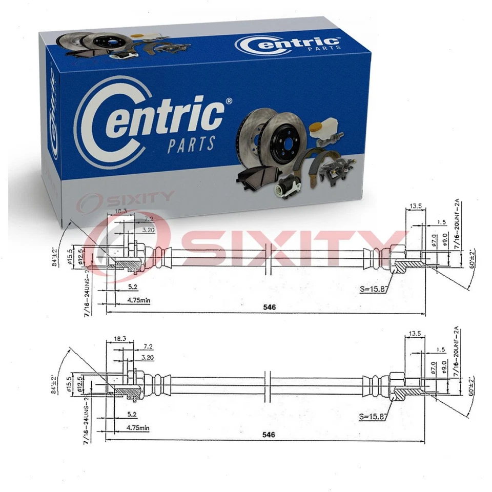 Mangueras hidráulicas de freno trasero centradas de 2 piezas para mangueras Ford LN8000 1981-1983 zh Foto 1 de 4
