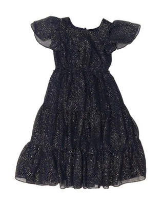 Vestido Monzón Niñas Línea A 6-7 Años Azul Marino Poliéster Manchado DU07 Foto 1 de 3