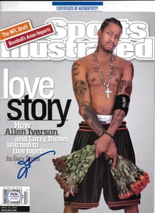 ALLEN IVERSON signed SPORTS ILLUSTRATED PHILADELPHIA 76ERS MVP HOF w/ COA PSA - Picture 1 of 1