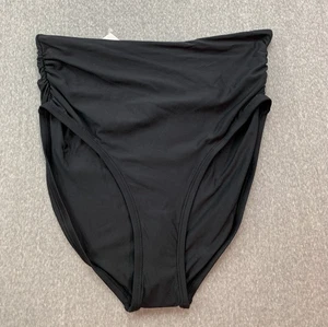 Sonnet Shores High Waisted High Cut Bikini Swimsuit Bottom Black 8 Tummy Control - Picture 1 of 13