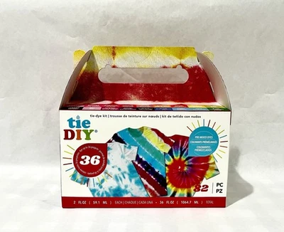 Kit de 82 piezas tie-dye hágalo usted mismo con 18 tintes premezclados para proyectos de arte artesanal en casa Foto 1 de 4