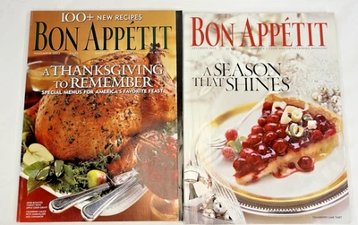 VTG Bon Appetit Magazine Thanksgiving Christmas Holiday November December 2003 - Image 1 of 4