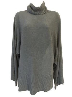 Suéter BCBG MaxAzria Para Mujer Talla Mediana Azul Pizarra Cuello Tortuga Mangas Largas Foto 1 de 4