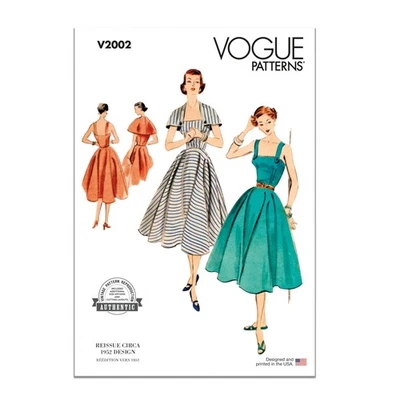 Vogue V2002K5 Misses' Vintage 1952 One-Piece Dress and Capelet Sewing Pattern... - Image 1 of 4