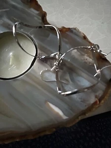 Earrings Minimalist 925 hallmarked Sterling Silver Hooks Free Gift Bag - Picture 1 of 5