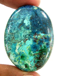 64.90 CT Natürlich Blau Shattuckite Lose Edelstein Cabochon Drahtgeflecht Stein - Picture 1 of 5