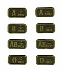 Tactical Military Army Badge Morale Patch Blood Type A B AB O Green Olive Color