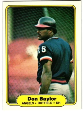 1982 Fleer #451 Don Baylor California Angels - Image 1 of 2