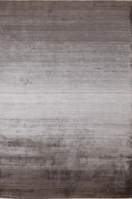 Synthetic Silk Abstract Gabbeh Soft Plush 5x8 Area Rug Hand-knotted Foyer Carpet - Image 1 of 4