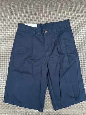 NUEVO CON ETIQUETAS IZOD Niños Uniforme Escolar Plisado Frontal Pantalones Cortos AZUL MARINO Algodón 16 DELGADO Foto 1 de 4