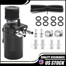 OEM Oil Catch Can Kit Reservoir Tank Engine Polish Baffled Universal Aluminum