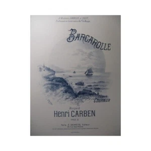 Carben Henri Barcarola Canto Piano 1900 - Imagen 1 de 3