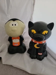 Little Tikes Black Cat & Dracula Vampire Flash Light Halloween Need Bulbs - Picture 1 of 7