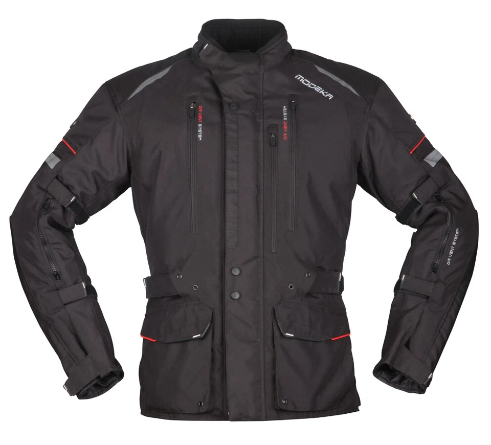 Modeka Striker II Motorradjacke - Schwarz, Größe 10XL