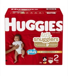 Huggies Plus Diapers Size 2, 174 Count - Picture 1 of 5
