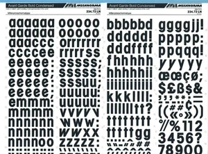 Letras de transferencia seca MECANORMA 234,72 LN #689 Avant Garde audaz 20,1 mm - Imagen 1 de 2