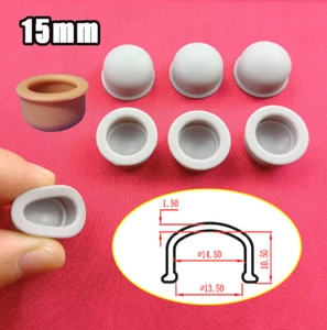 Tappi di chiusura terminali in silicone rotondi - finitura Bungs gomma siliconica diametro esterno 15 mm - Foto 1 di 7