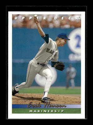 1993 Upper Deck #338 Erik Hanson (NM)(BAS) - Image 1 of 2