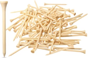 250/130/100 Pack of 2-3/4 or 3-1/4 Inches Professional Bamboo Golf Tees - Picture 1 of 11