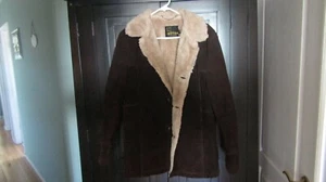 Silton California giacca cappotto uomo pelle scamosciata sherpa foderato taglia 38 molto bello - Foto 1 di 8