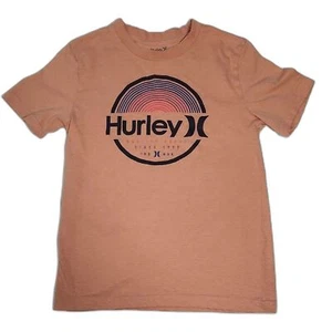 Hurley Boys Graphic Tee Size 10/12 | Orange Short Sleeve Logo T-Shirt - Picture 1 of 5