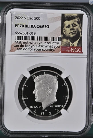 2022-S Clad Kennedy Half Dollar - NGC PF70 Ultra Cameo Cover