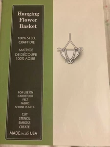 PoppyStamps Inc HANGING FLOWER BASKET METAL CRAFT DIE STYLE 885 - Picture 1 of 2