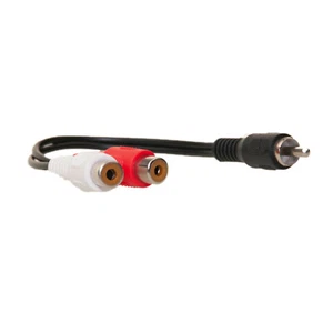 Cavo Sdoppiatore RCA Maschio a 2 RCA Femmina 6 Pollici Adattatore RCA Sdoppiatore Cavo RCA - Foto 1 di 3