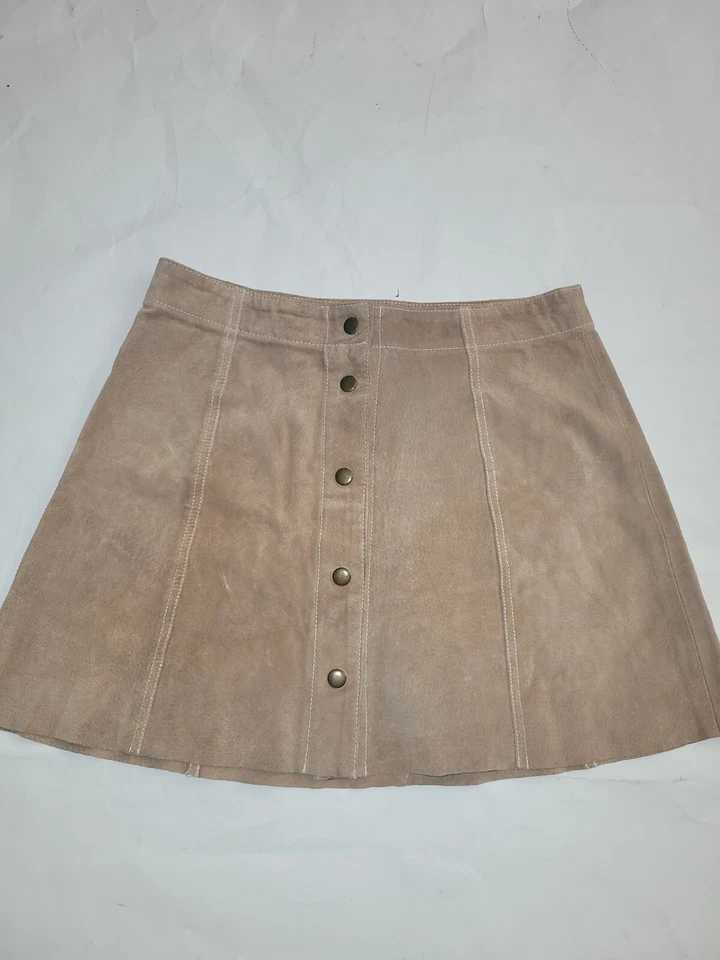 Wet Seal Leather/Suede Midi Skirt Size 9/28 - Image 1 of 4