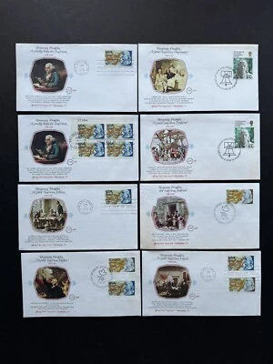 US 1976 FDC +Ben Franklin Joint Issue #1690 +US-UK-Canada +8 Covers +Cachets - Image 1 of 2