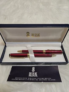 BILL BLASS BEAUTIFUL BURGUNDY Gold Tone PEN / 0.5 PENCIL GIFT SET BY CROSS 231-3 - Picture 1 of 5