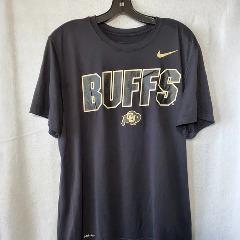 Nike BUFFS University of Colorado CU Buffaloes Black T-Shirt Men's Large Cover