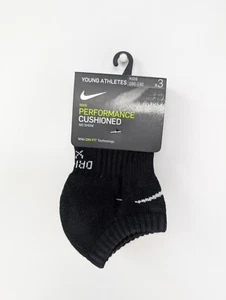 Nike Boys' 3-Pairs Young Athletes No-Show Socks Sz:5/6 TN0011-023 New B1(A41T) - Picture 1 of 3
