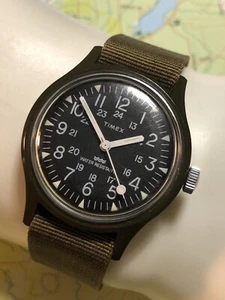 Vintage Timex Mechanical Military Field Watch 35mm Luminous Hands/Markers Runs - Picture 1 of 24