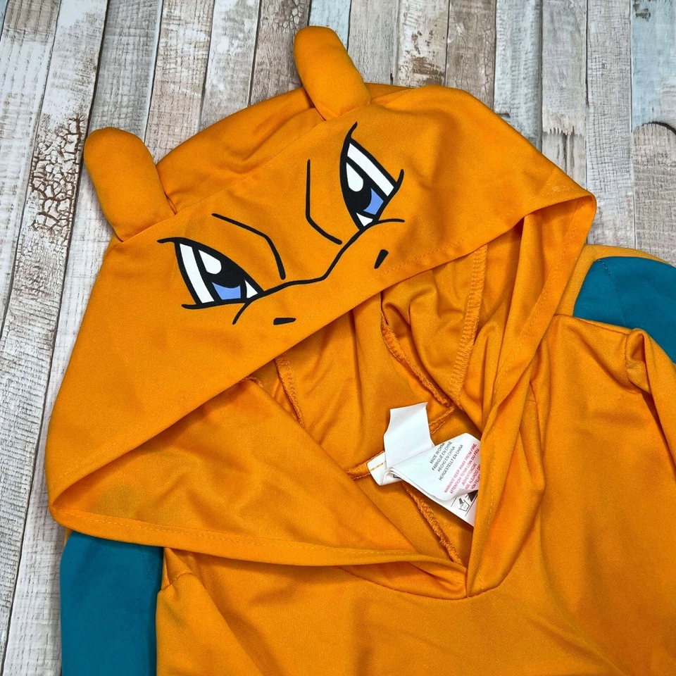 Kids Charizard Pokemon Costume Dress Halloween Dress Up Wings No Tail Large - Image 1 of 4