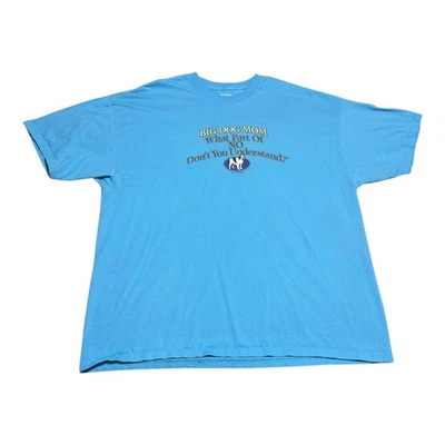 Camisa azul para mujer Big Dogs Mom What Part of No Don't You Understand 2X Foto 1 de 4