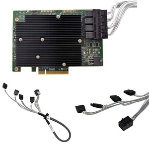 LSI 9300-16i 12G HBA PCIe 3.0 x8 HBA Controller 4xKabel ohne Bracket SATA / SAS - Bild 1 von 9