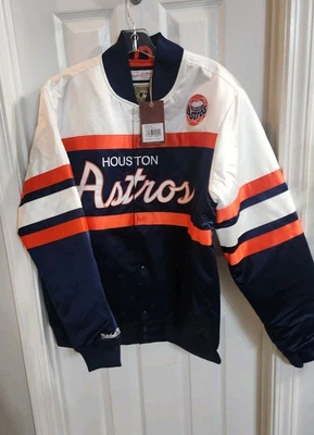  Size Large Men’s Mitchell and Ness Houston Astros Heavyweight Jacket - NWT  - Image 1 of 4